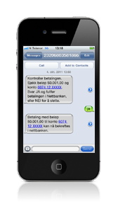 Bekreft eller avvis en nettbetaling via SMS. For din sikkerhet.